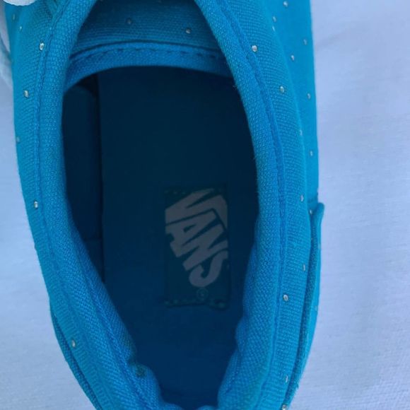 Vans Classic Teal with silver polka dots Shoes 8 - Picture 6 of 8
